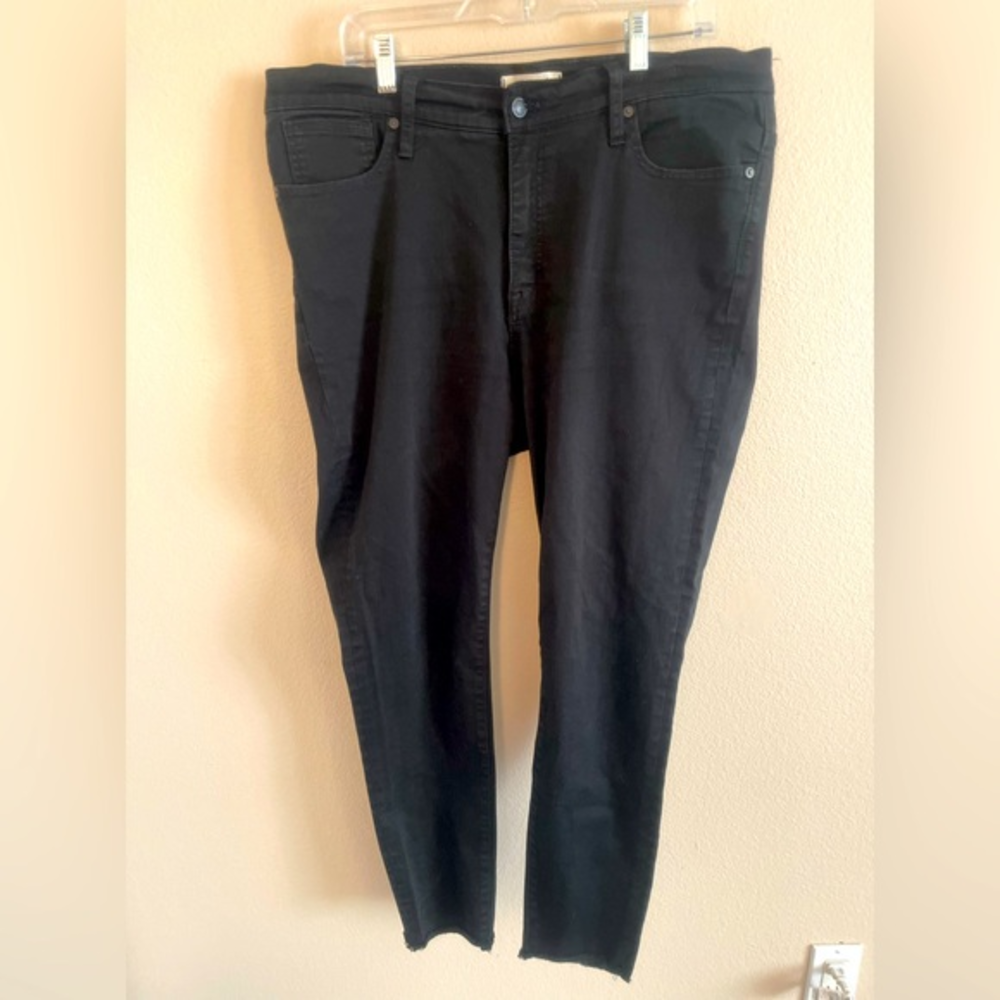 Madewell Women’s High Rise Skinny Black Denim Jeans size 35‎